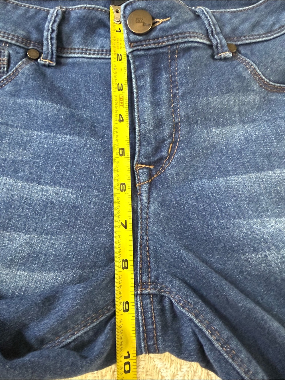 1822 Denim Mid Rise Butter Skinny Jeans Blue Womens Size 29 - Picture 11 of 13